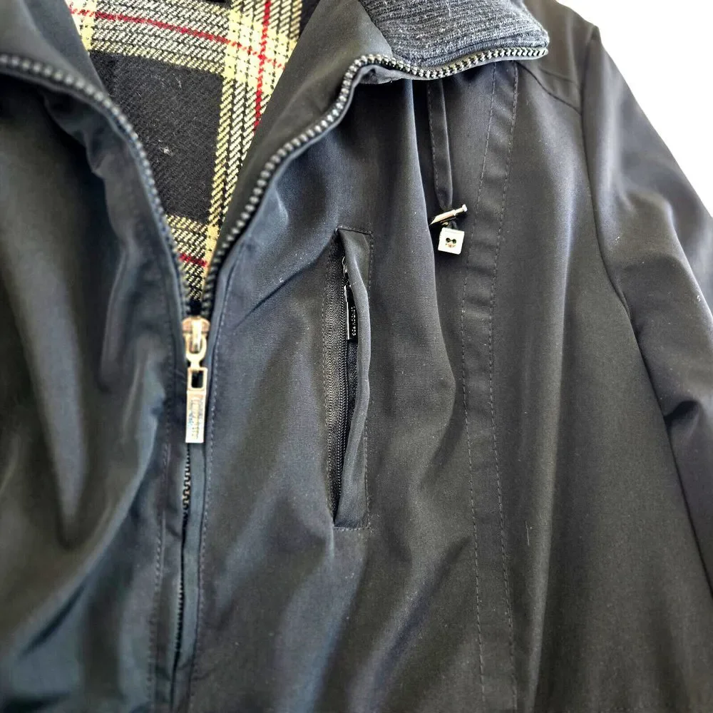 London Fog Mens‎ Black Size Large Insulated Winter Coat Parka Detachable Hood - Picture 11 of 11